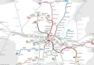 Mapa metra Mnichov (pro zvětšení klikni)