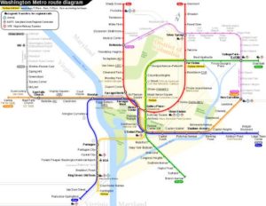 Mapa metra Washington (klikni pro zobrazení ve velkém)