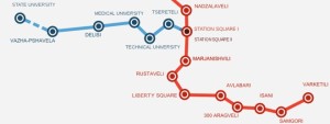 Tbilisi metro mapa