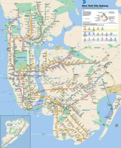 Mapa metra New York (klikni pro zvětšení)
