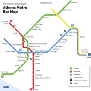 Mapa metra Athény (klikni pro zvětšení mapy)