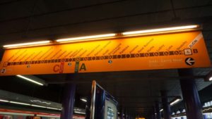 Metro Zličín stanice - ukazatel mapy metra trasy B metro Praha