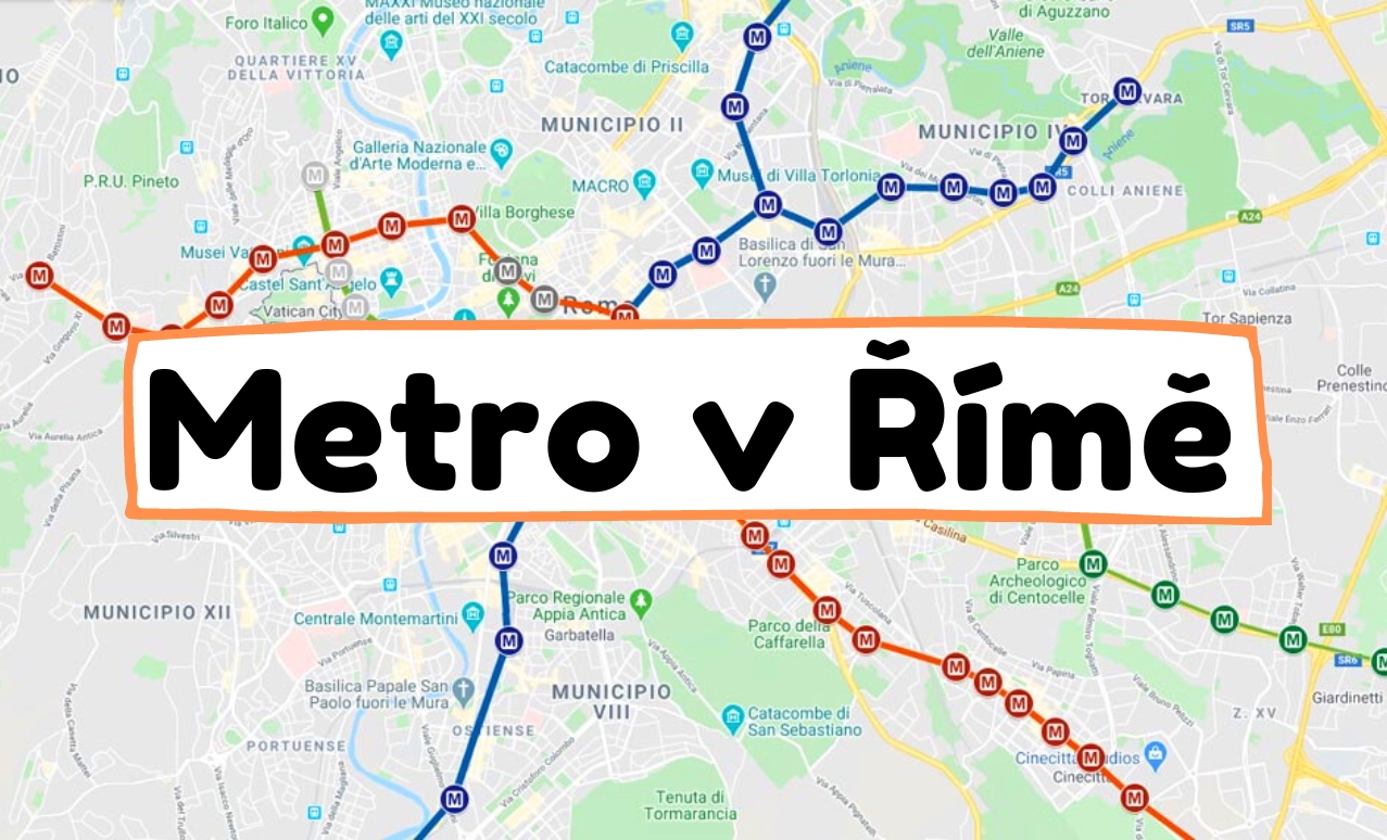 Metro v Římě na mapě ke stažení