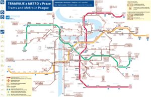 Tramvajové linky Praha Mapa tramvají v Praze