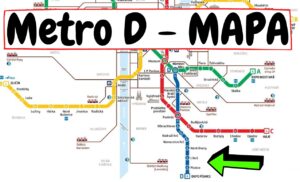Mapa metra D Praha názvy stanic