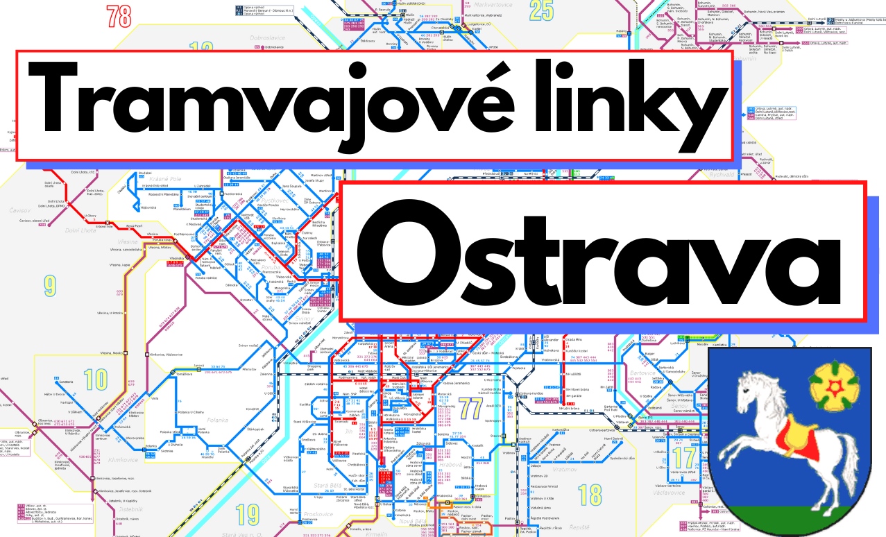 Tramvajové linky Ostrava Mapa